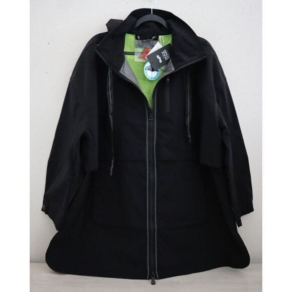 My Anorak 50838SN Women's Sz XL Black 2-Way Zip Front Hooded Trails Jacket - Picture 1 of 11